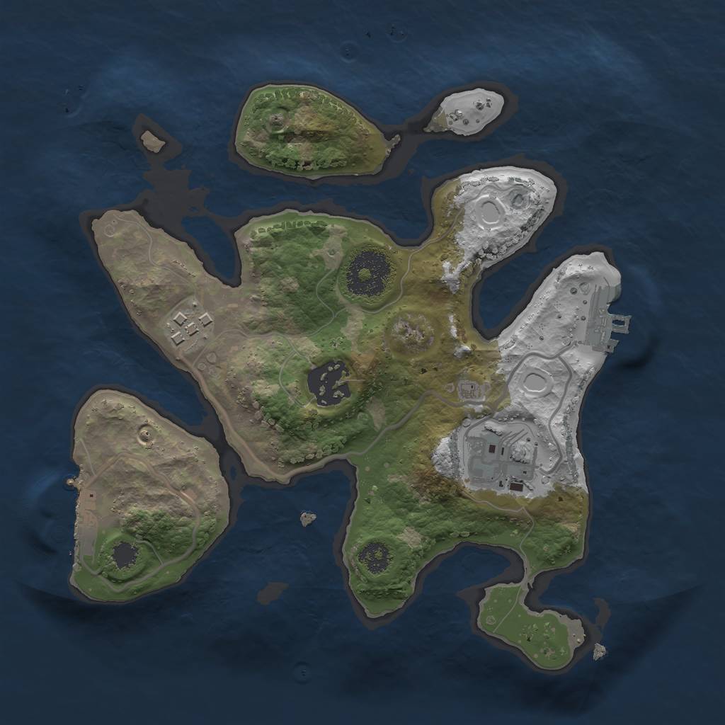 Rust Map: Procedural Map, Size: 2425, Seed: 308937447, 13 Monuments