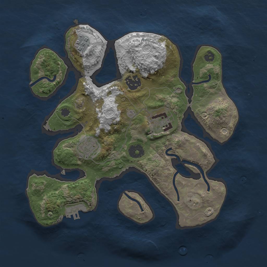 Rust Map: Procedural Map, Size: 2700, Seed: 793197, 13 Monuments