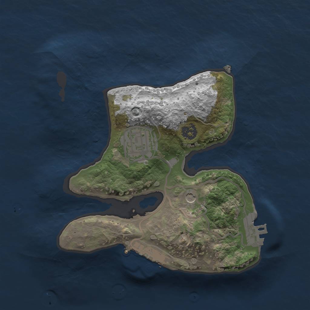 Rust Map: Procedural Map, Size: 2000, Seed: 2074, 11 Monuments