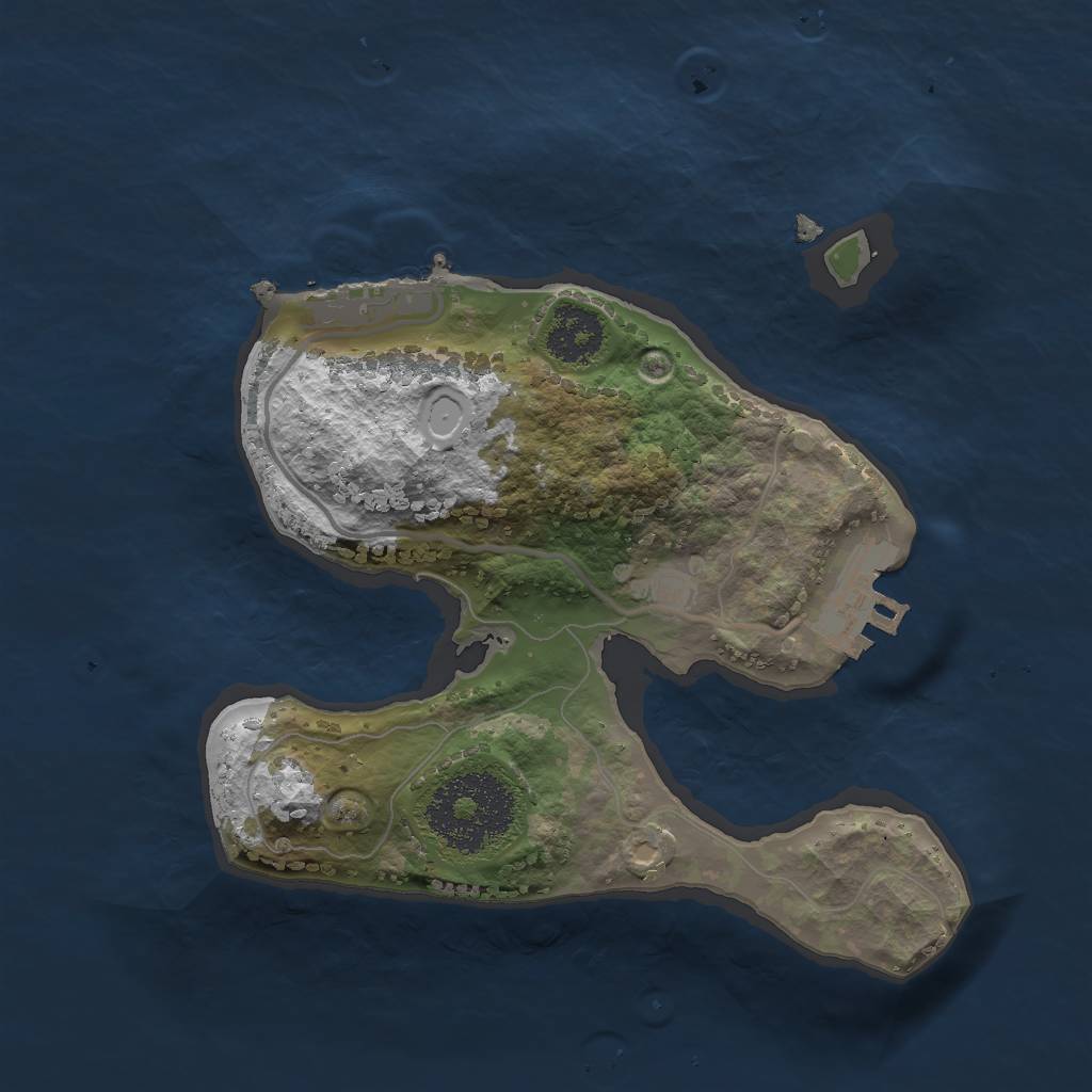 Rust Map: Procedural Map, Size: 2000, Seed: 1374397127, 9 Monuments