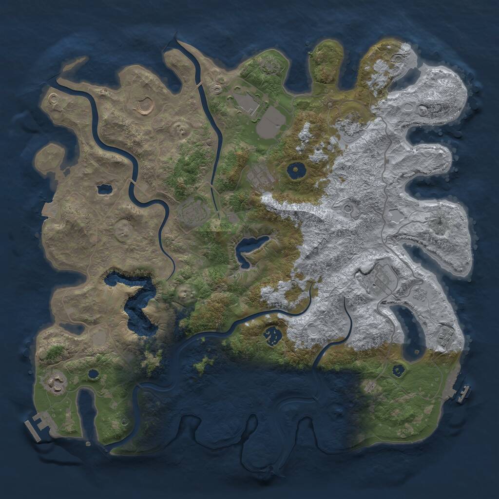 Rust Map: Procedural Map, Size: 4200, Seed: 7198440, 15 Monuments
