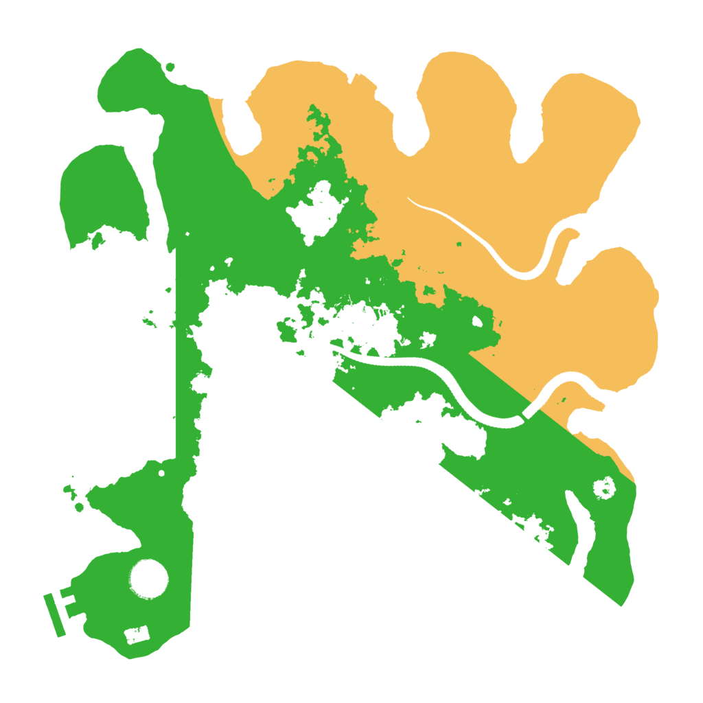 Biome Rust Map: Procedural Map, Size: 3200, Seed: 29743