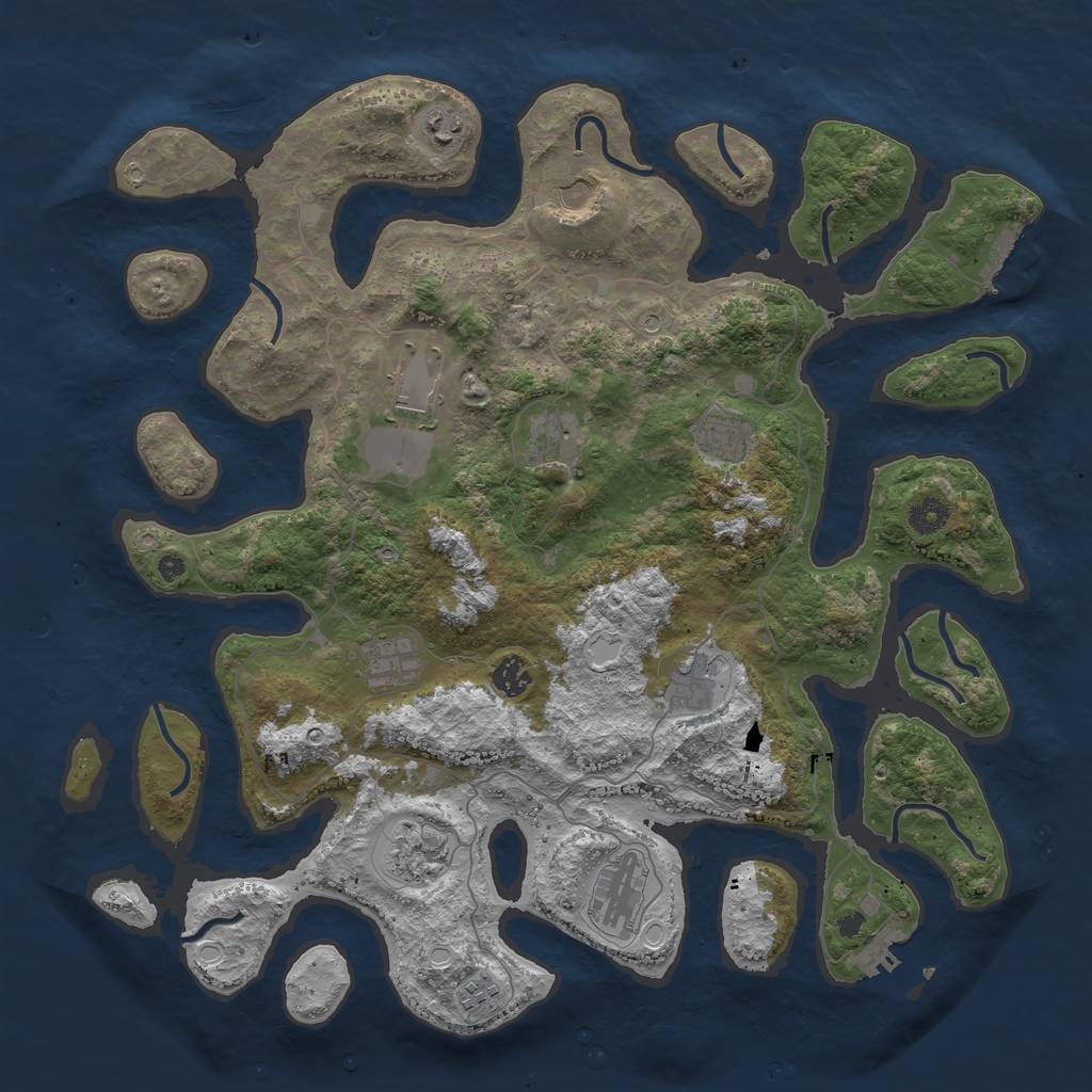 Rust Map: Procedural Map, Size: 4250, Seed: 1098018400, 22 Monuments