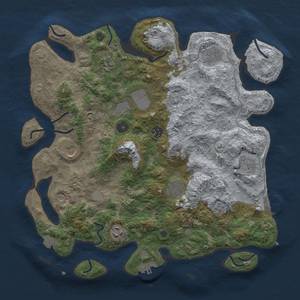 Thumbnail Rust Map: Procedural Map, Size: 3850, Seed: 1664632413, 17 Monuments