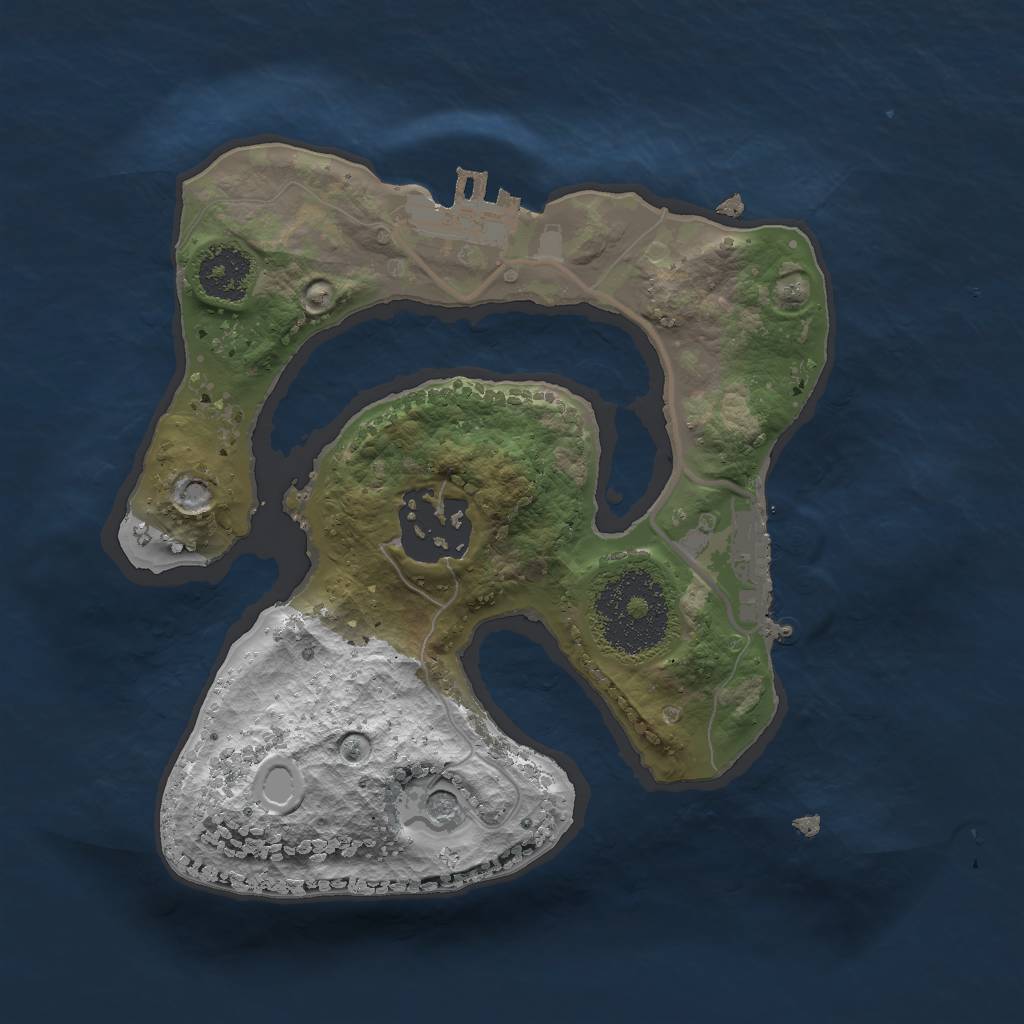 Rust Map: Procedural Map, Size: 2000, Seed: 34234540, 11 Monuments