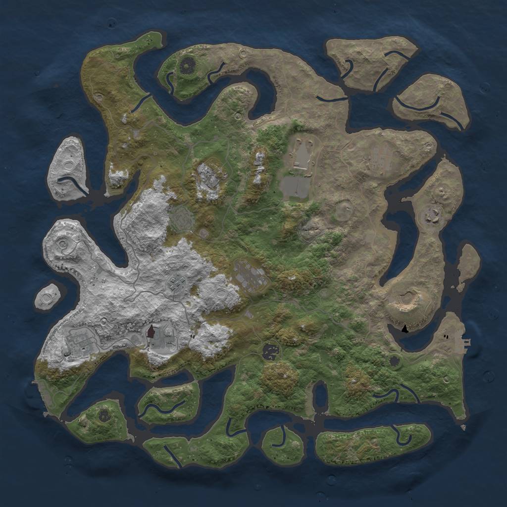 Rust Map: Procedural Map, Size: 4500, Seed: 1685688904, 22 Monuments