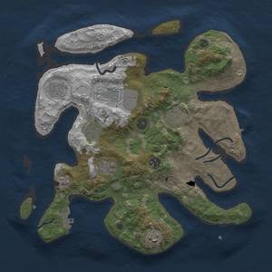 Thumbnail Rust Map: Procedural Map, Size: 3500, Seed: 715235, 19 Monuments