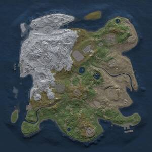 Thumbnail Rust Map: Procedural Map, Size: 3500, Seed: 715235, 14 Monuments