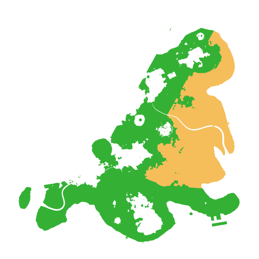 Biome Rust Map: Procedural Map, Size: 3500, Seed: 715235