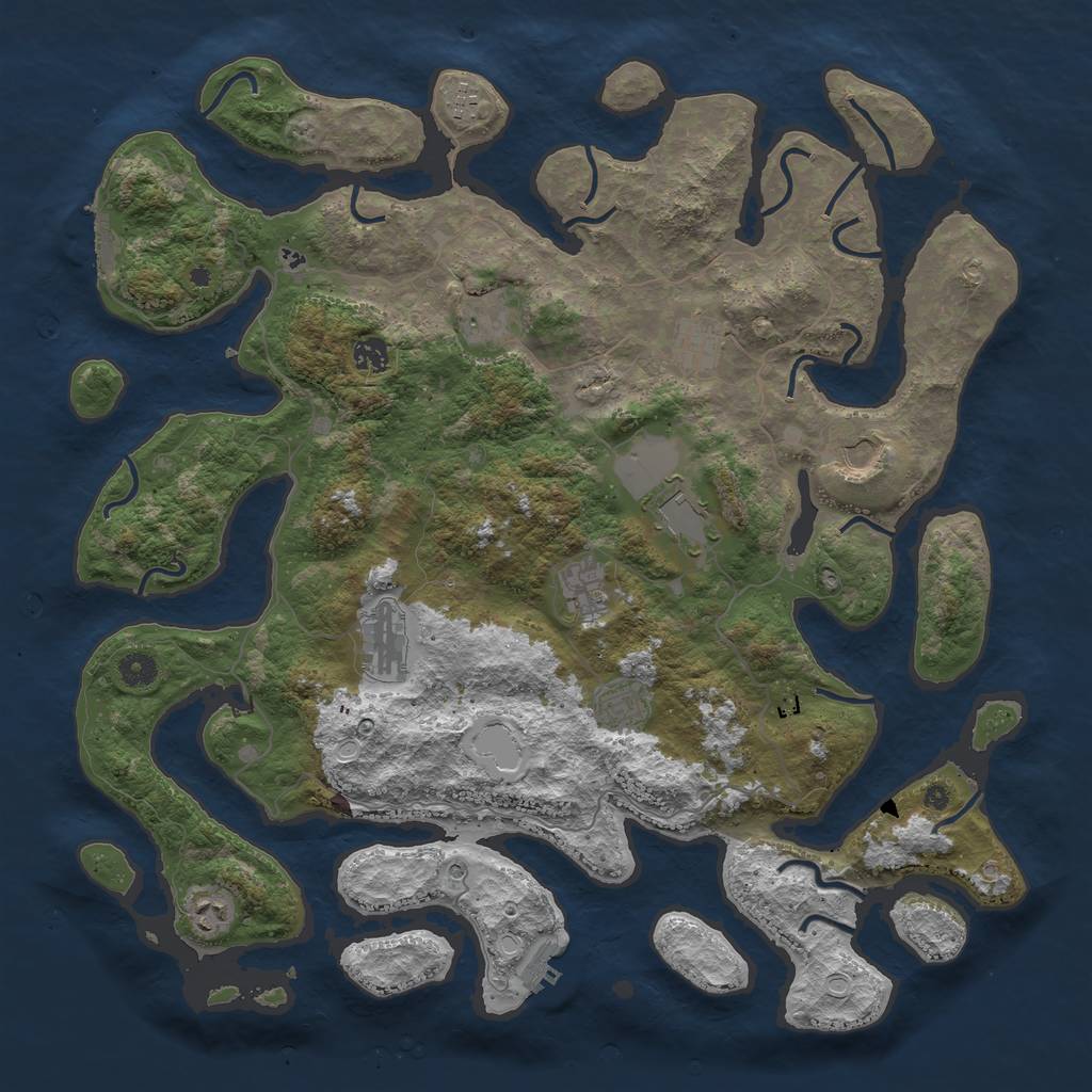 Rust Map: Procedural Map, Size: 4500, Seed: 156206, 21 Monuments