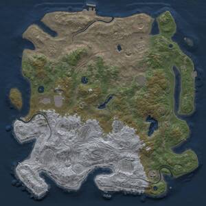 Thumbnail Rust Map: Procedural Map, Size: 4400, Seed: 2147483647, 16 Monuments