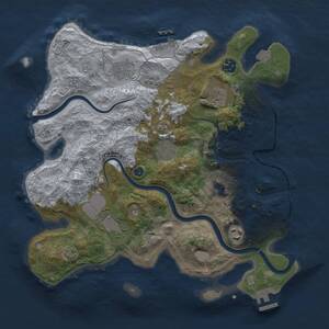 Thumbnail Rust Map: Procedural Map, Size: 3500, Seed: 863194566, 14 Monuments