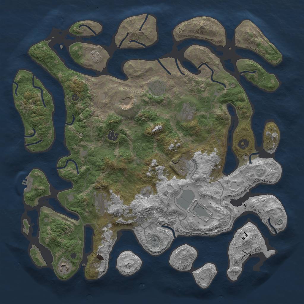 Rust Map: Procedural Map, Size: 4250, Seed: 5082021, 19 Monuments