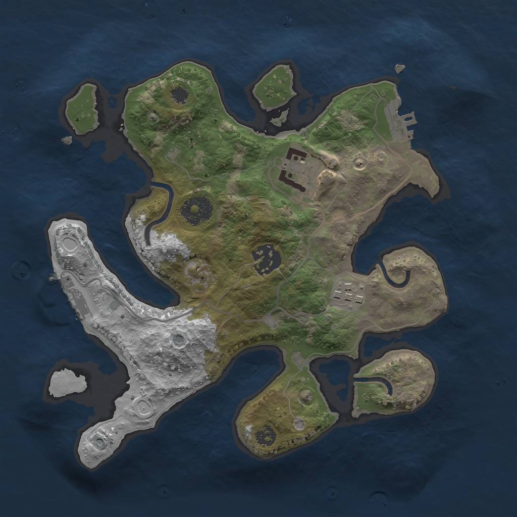 Rust Map: Procedural Map, Size: 2600, Seed: 69996, 13 Monuments