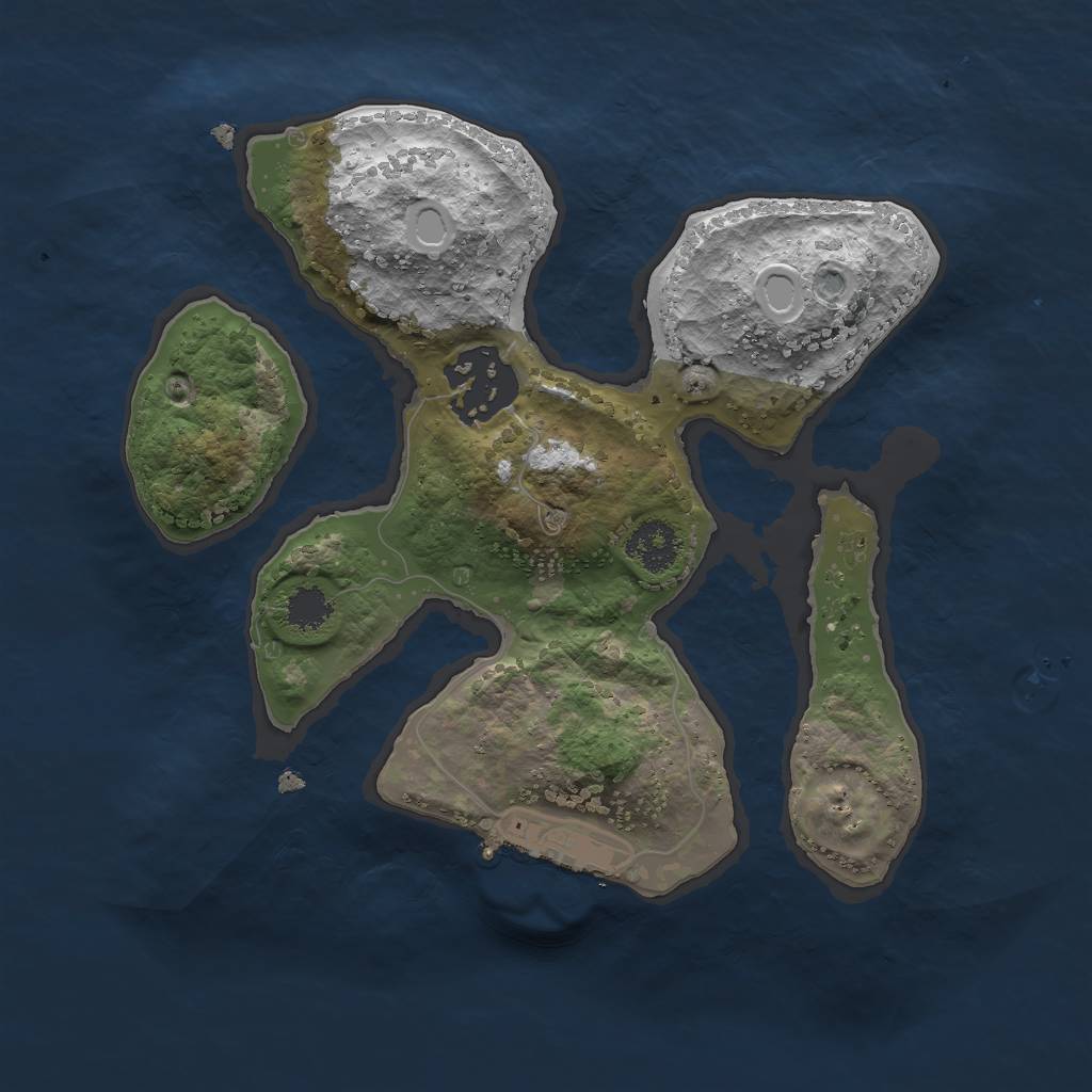 Rust Map: Procedural Map, Size: 2200, Seed: 61611, 10 Monuments