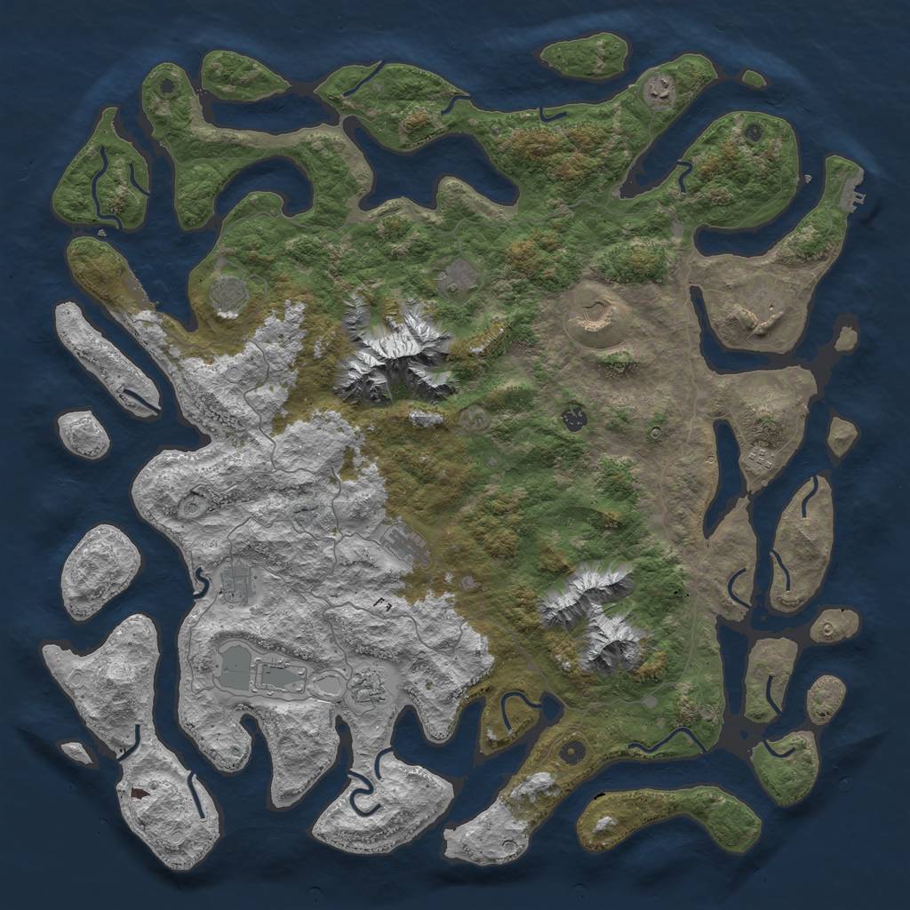 Rust Map: Procedural Map, Size: 5600, Seed: 20210107, 22 Monuments
