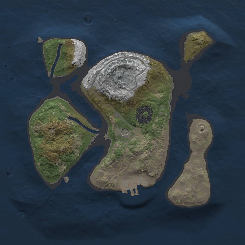 Rust Map: Procedural Map, Size: 2000, Seed: 586894549, 9 Monuments