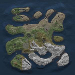 Thumbnail Rust Map: Procedural Map, Size: 3000, Seed: 15000, 15 Monuments