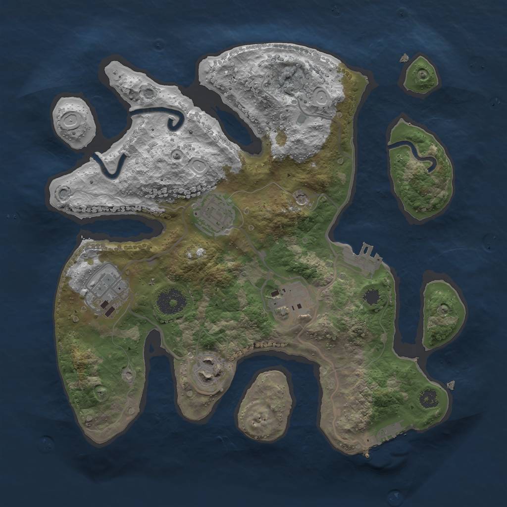 Rust Map: Procedural Map, Size: 2800, Seed: 98907890, 15 Monuments