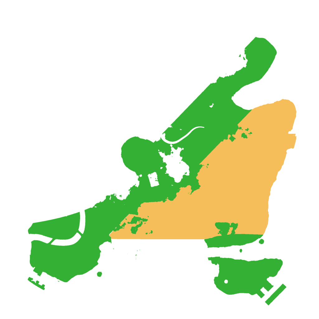 Biome Rust Map: Procedural Map, Size: 2500, Seed: 1233