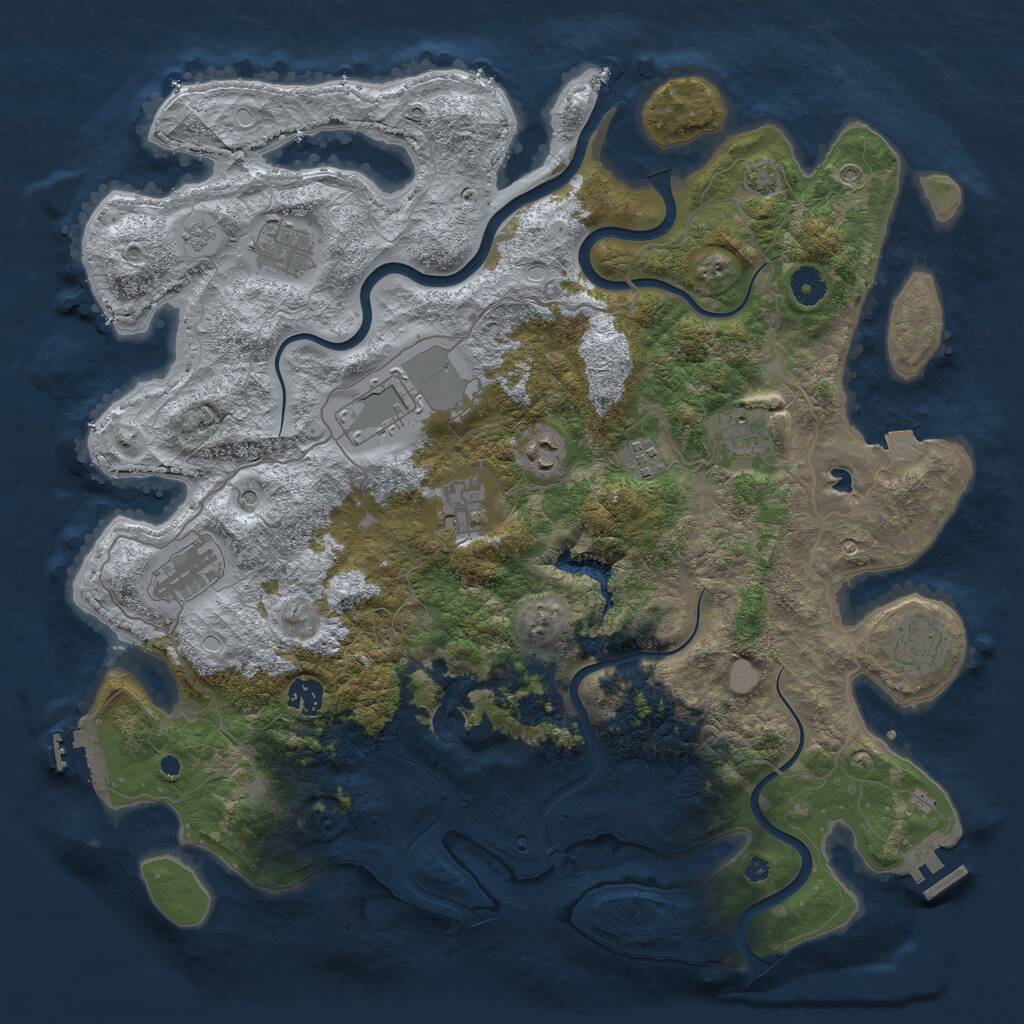 Rust Map: Procedural Map, Size: 4200, Seed: 19062021, 15 Monuments