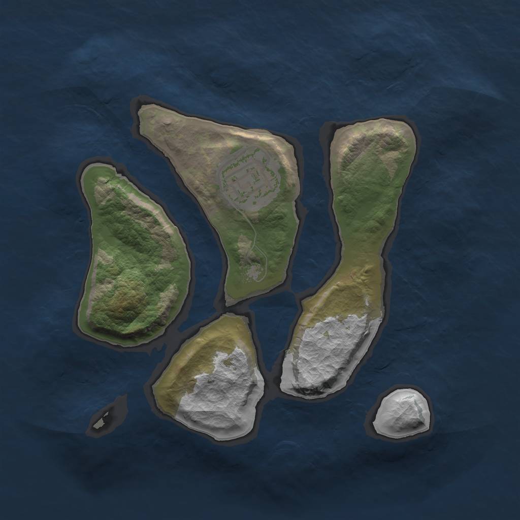 Rust Map: Barren, Size: 2000, Seed: 257, 3 Monuments