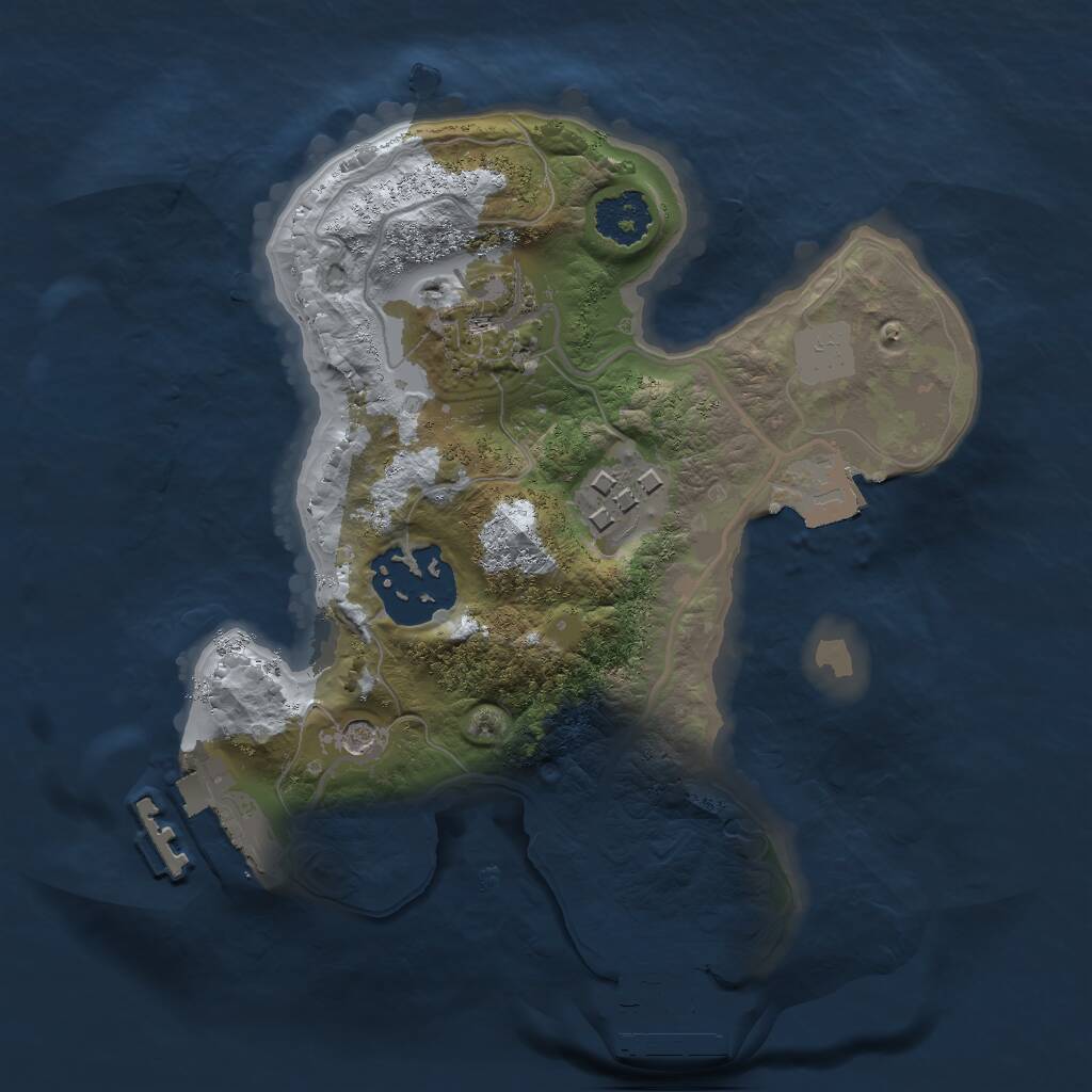 Rust Map: Procedural Map, Size: 2000, Seed: 1578, 7 Monuments