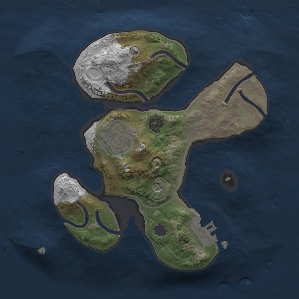 Rust Map: Procedural Map, Size: 2000, Seed: 1578, 10 Monuments