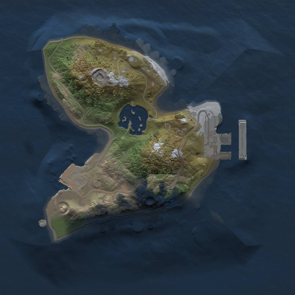 Rust Map: Procedural Map, Size: 1500, Seed: 1425, 3 Monuments