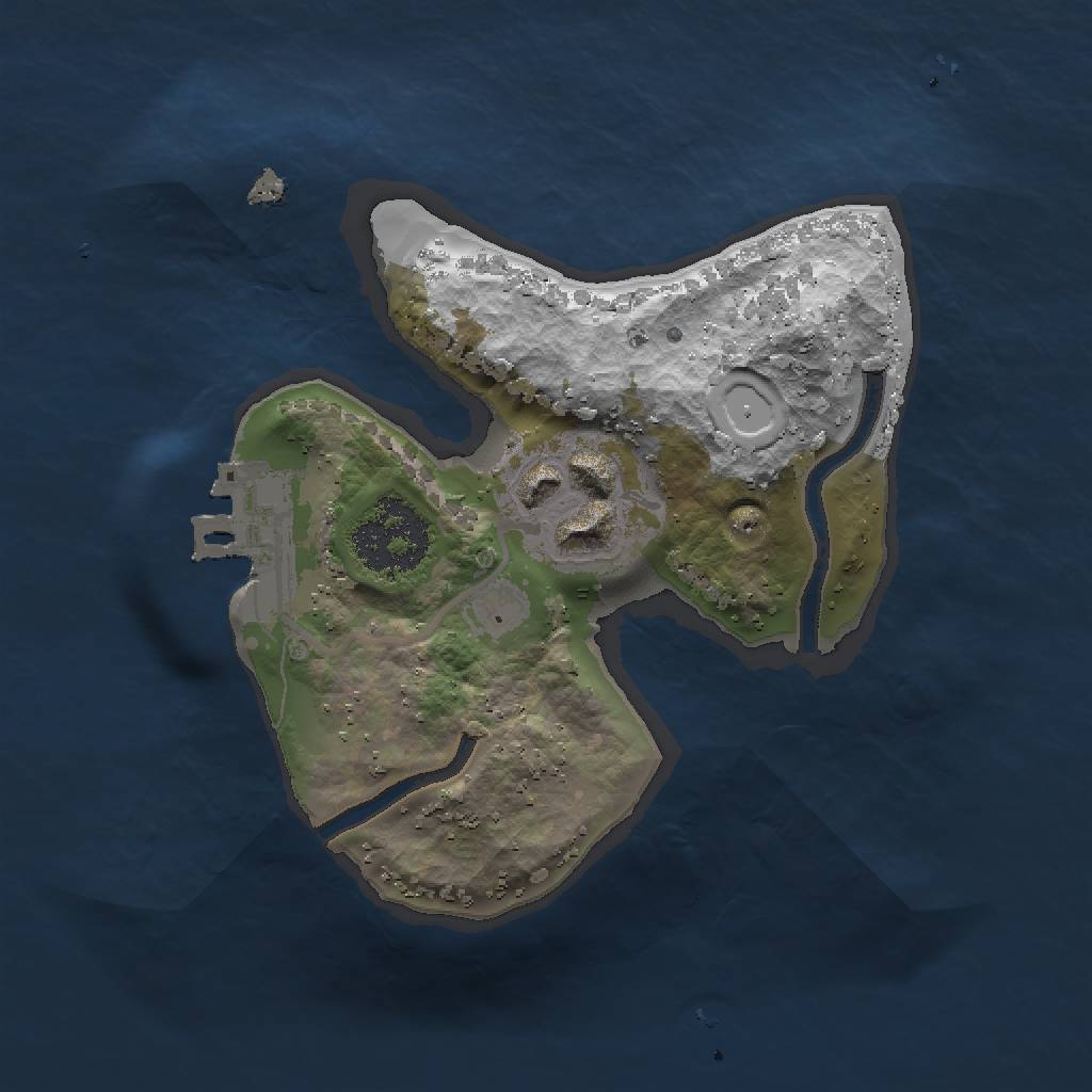 Rust Map: Procedural Map, Size: 1500, Seed: 8954, 6 Monuments