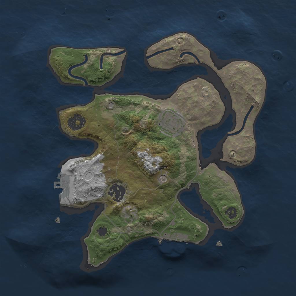 Rust Map: Procedural Map, Size: 2627, Seed: 1330187545, 13 Monuments