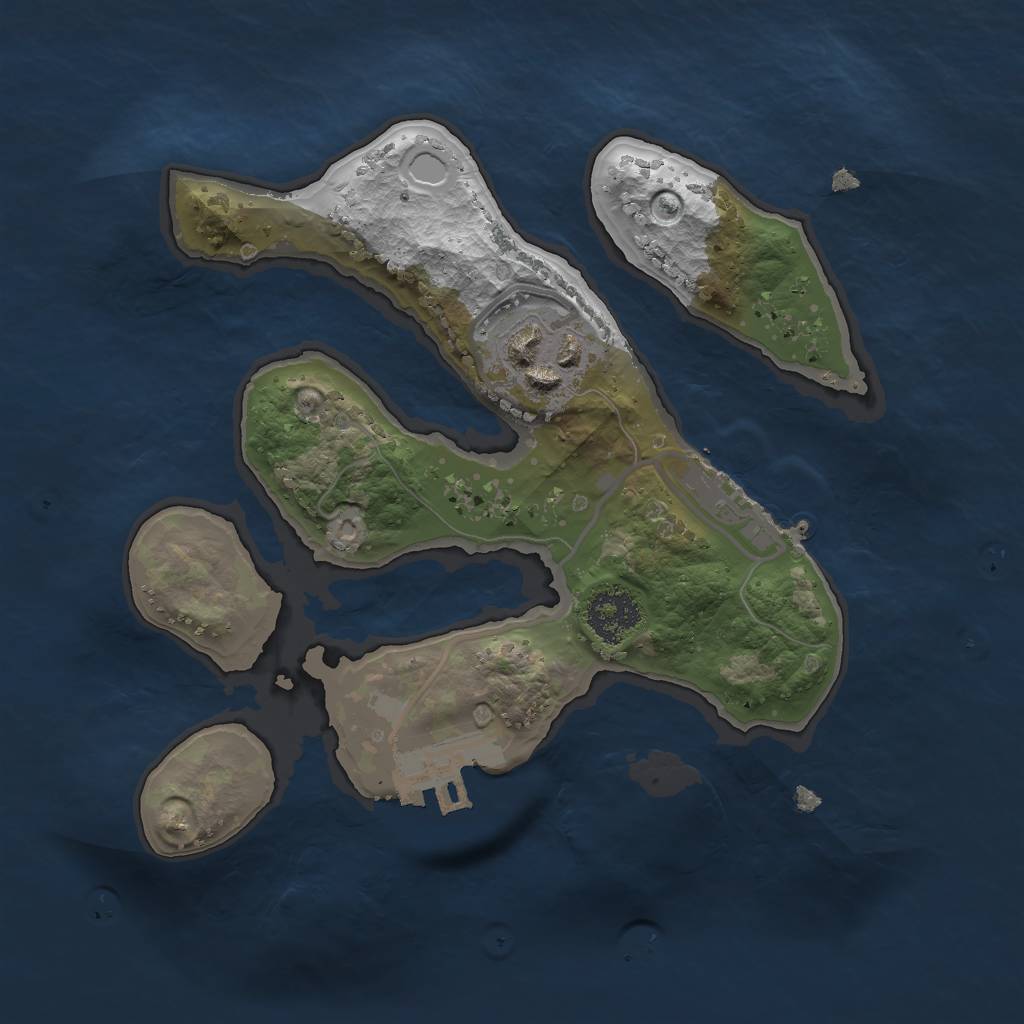 Rust Map: Procedural Map, Size: 2000, Seed: 12342424, 10 Monuments