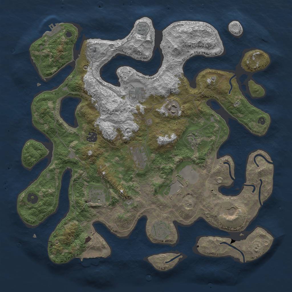 Rust Map: Procedural Map, Size: 4000, Seed: 4530, 21 Monuments