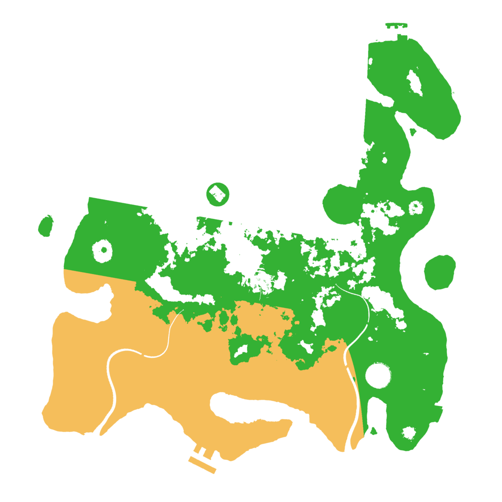 Biome Rust Map: Procedural Map, Size: 3500, Seed: 2069595424