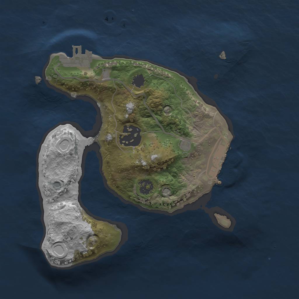 Rust Map: Procedural Map, Size: 2000, Seed: 514, 10 Monuments