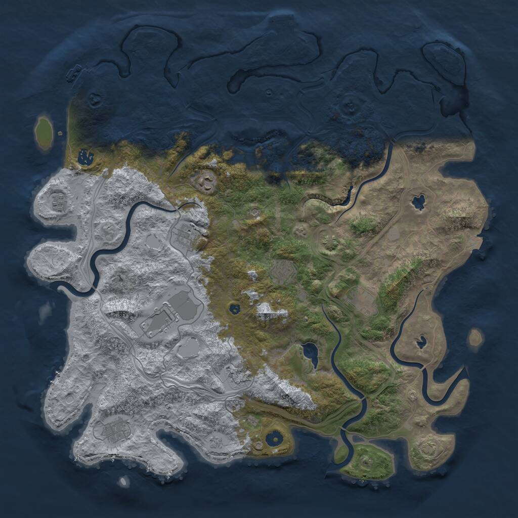 Rust Map: Procedural Map, Size: 4720, Seed: 1264860659, 15 Monuments