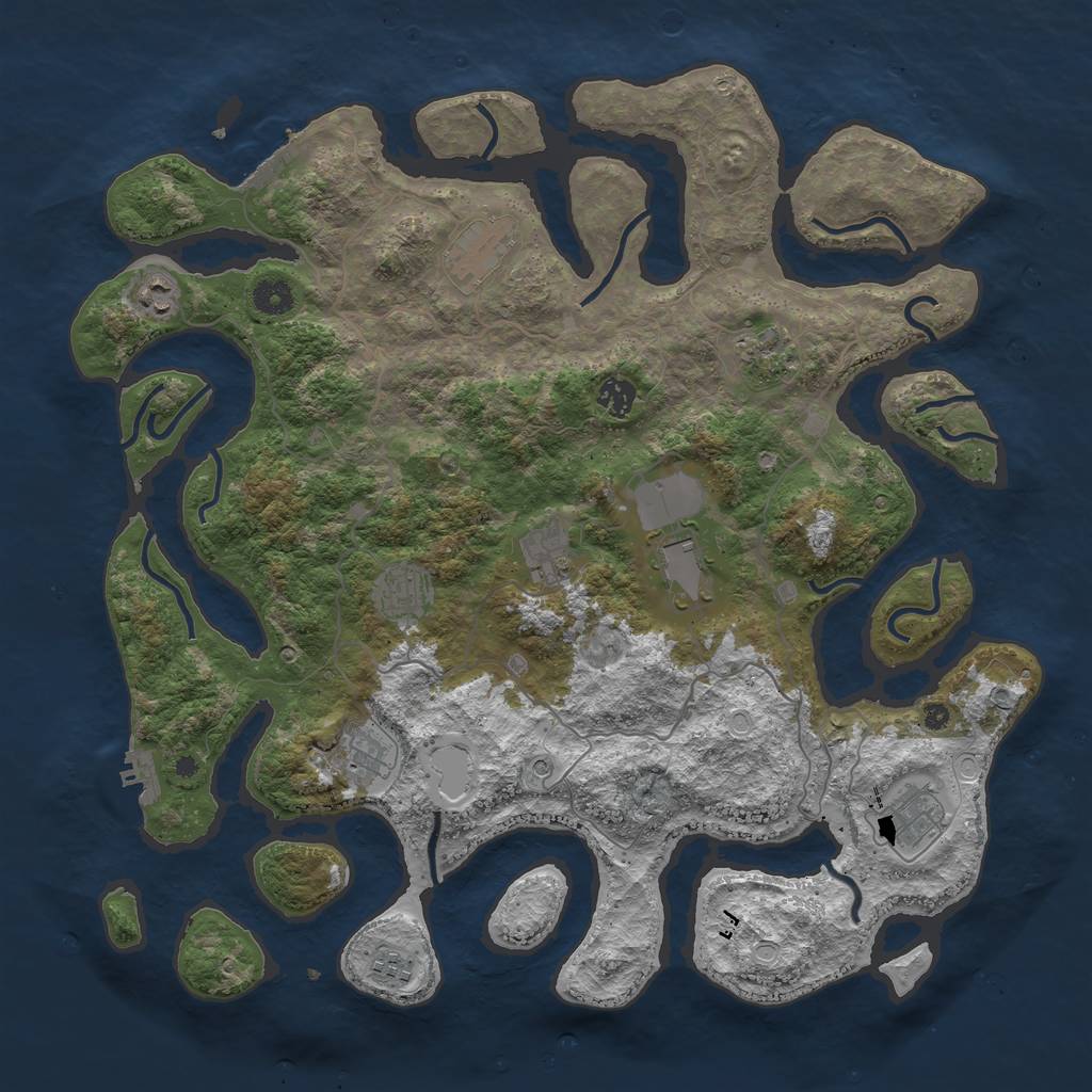 Rust Map: Procedural Map, Size: 4250, Seed: 1538030279, 21 Monuments