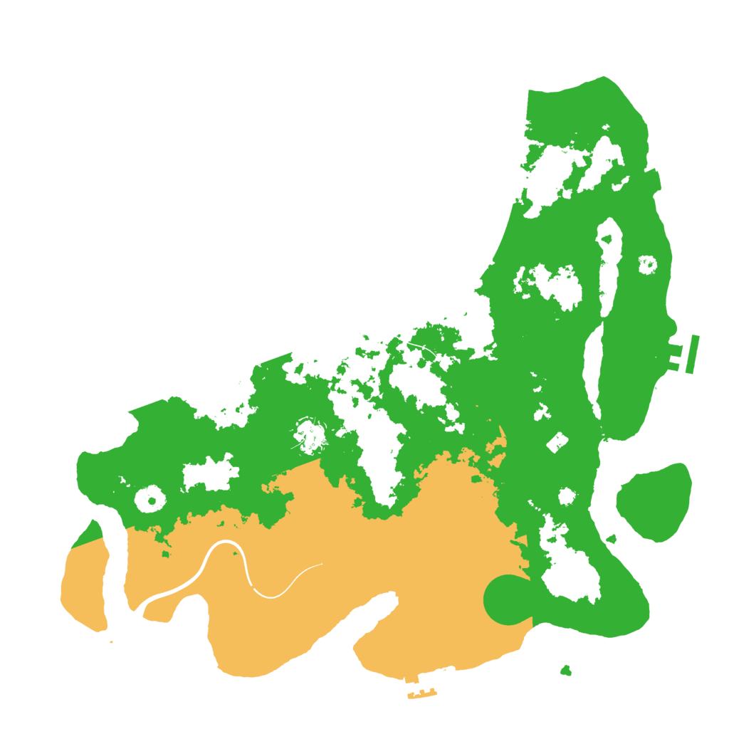 Biome Rust Map: Procedural Map, Size: 3800, Seed: 45345452
