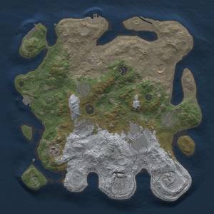 Thumbnail Rust Map: Procedural Map, Size: 3500, Seed: 29764255, 18 Monuments