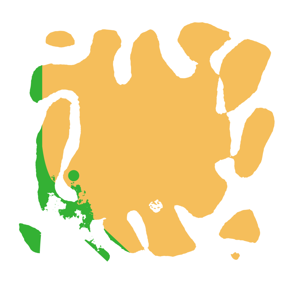 Biome Rust Map: Barren, Size: 3500, Seed: 1254244578