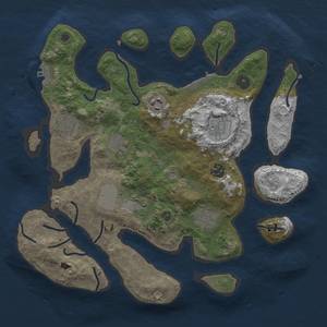 Thumbnail Rust Map: Procedural Map, Size: 3500, Seed: 46067649, 18 Monuments