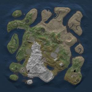 Thumbnail Rust Map: Procedural Map, Size: 3700, Seed: 1002193362, 21 Monuments