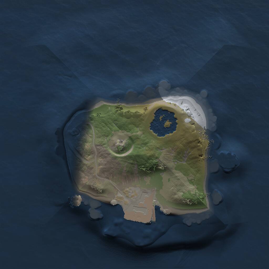 Rust Map: Procedural Map, Size: 1000, Seed: 2369886, 1 Monuments