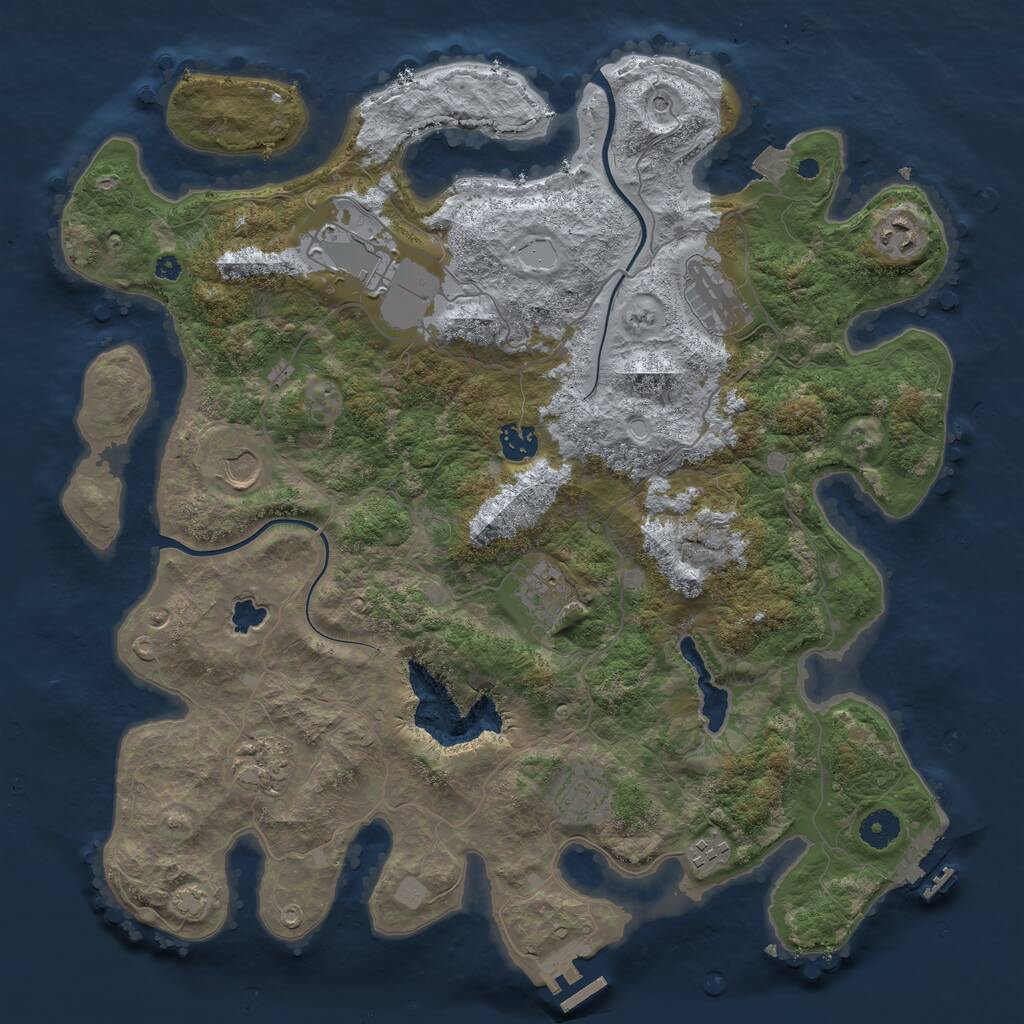 Rust Map: Procedural Map, Size: 4000, Seed: 1756644847, 14 Monuments