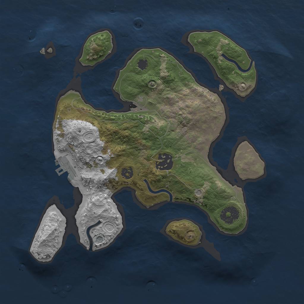 Rust Map: Procedural Map, Size: 2550, Seed: 836429959, 10 Monuments