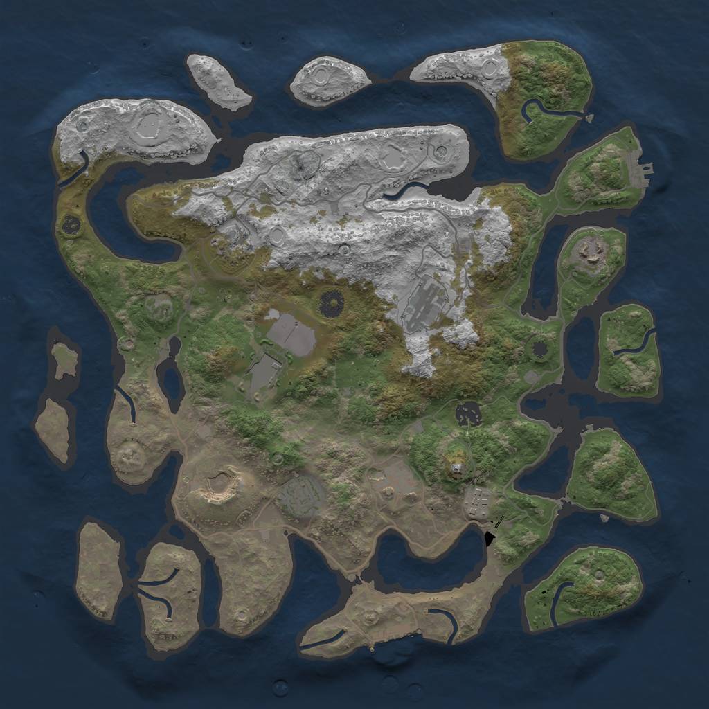 Rust Map: Procedural Map, Size: 4000, Seed: 13164178, 20 Monuments