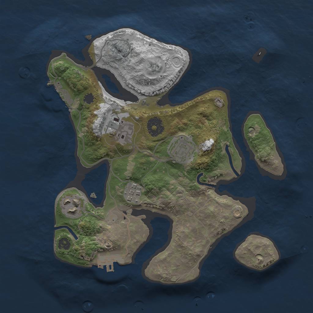Rust Map: Procedural Map, Size: 2600, Seed: 88, 14 Monuments