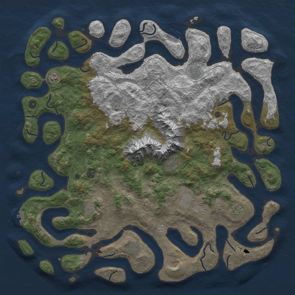 Rust Map: Procedural Map, Size: 5500, Seed: 22012021, 22 Monuments