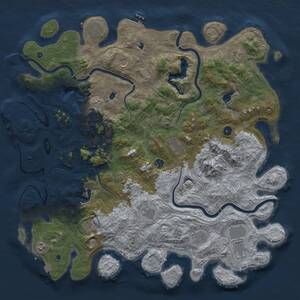 Thumbnail Rust Map: Procedural Map, Size: 5000, Seed: 5082021, 17 Monuments