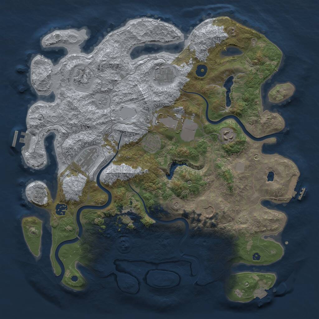 Rust Map: Procedural Map, Size: 4000, Seed: 202131091, 15 Monuments